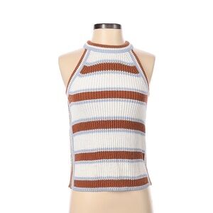 Madewell Striped Halter Neck Knit Top